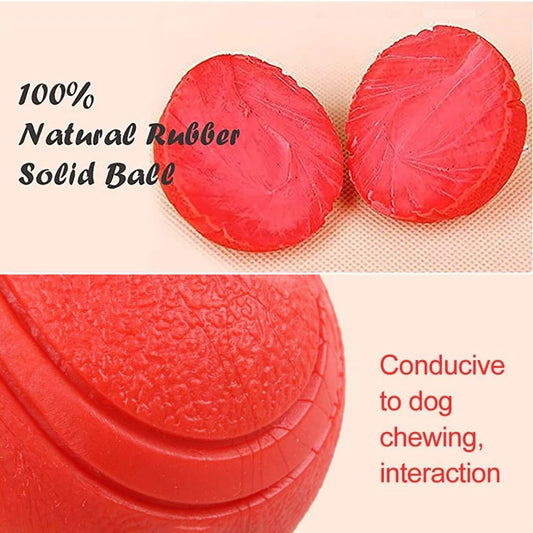 Bola de brinquedo elástica e sólida para animais de estimação, para cães e gatos, 5/6/7 cm, em borracha resistente a mordidas, ideal para treinamento externo e limpeza dos dentes.