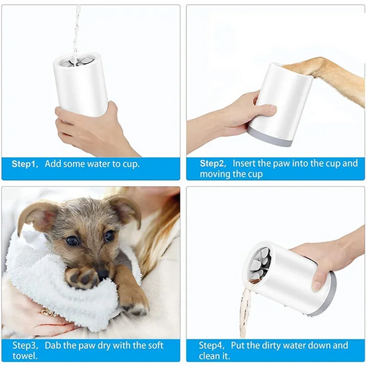 A96K-For Pet Dog Paw Care Set Silicone Brush Quickly Muddy Feet Cleaning Wash Portable Dog Paw Cleaner Cup Dog Products
